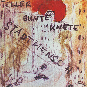 Teller Bunte Knete Stadtmensch